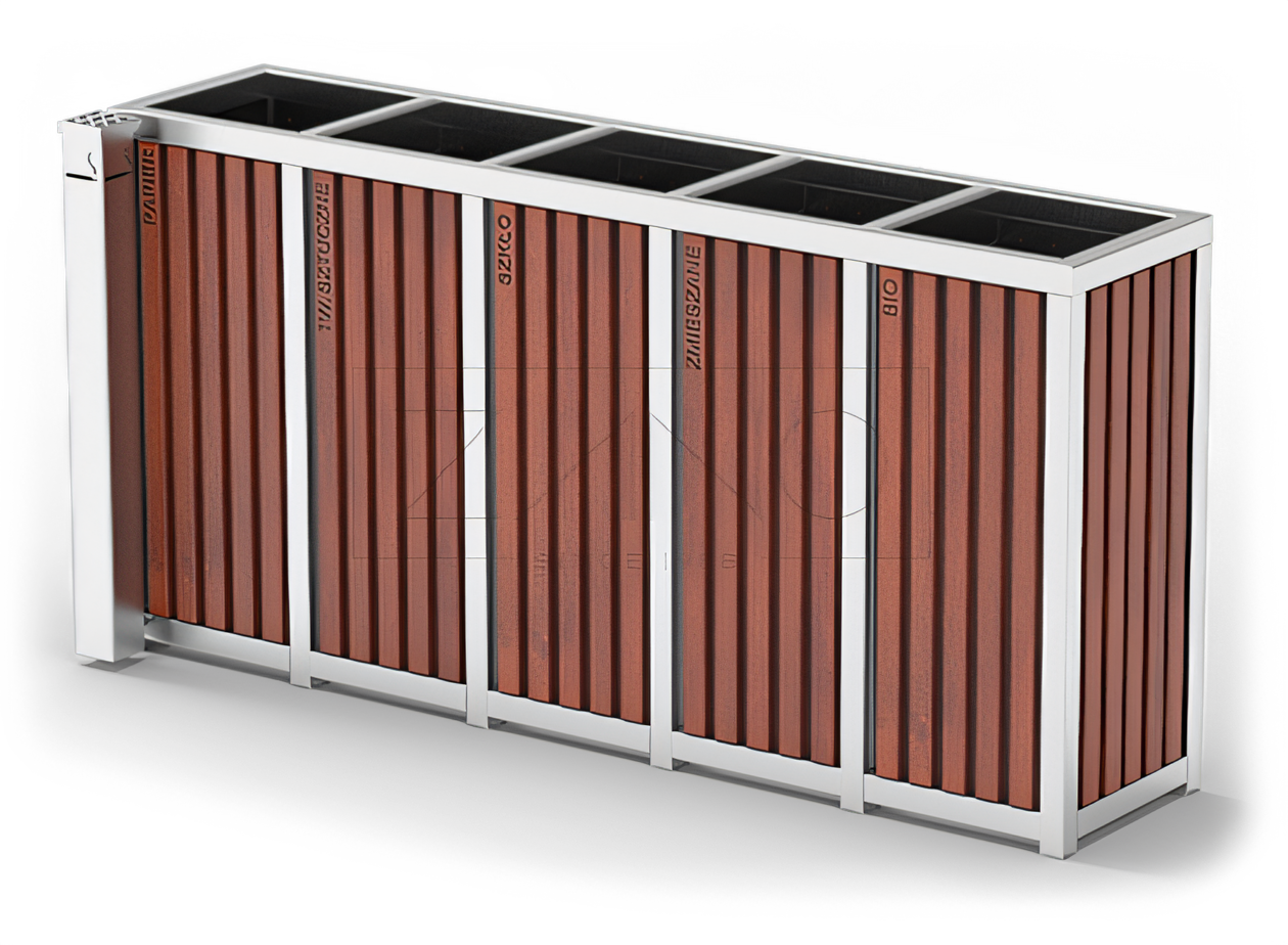 Recycling bin with ashtray 15.552.3