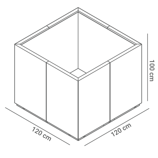 Quadro flower pot 06.176.XL dimensions