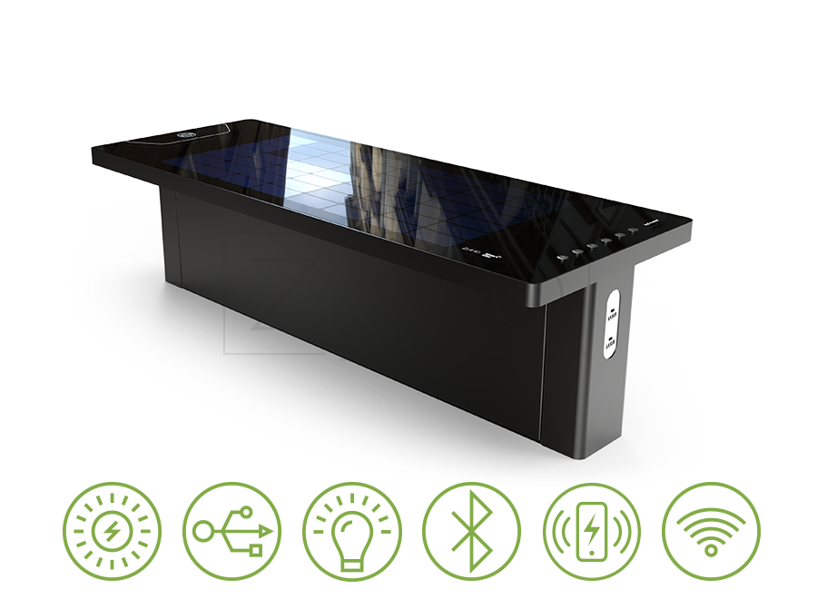 Banc solaire connecté Scandik 02.846