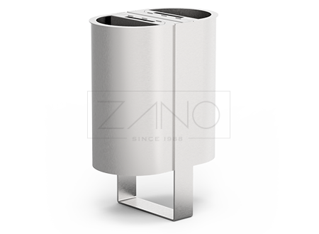 Double litter bin with ashtray 03.244.1