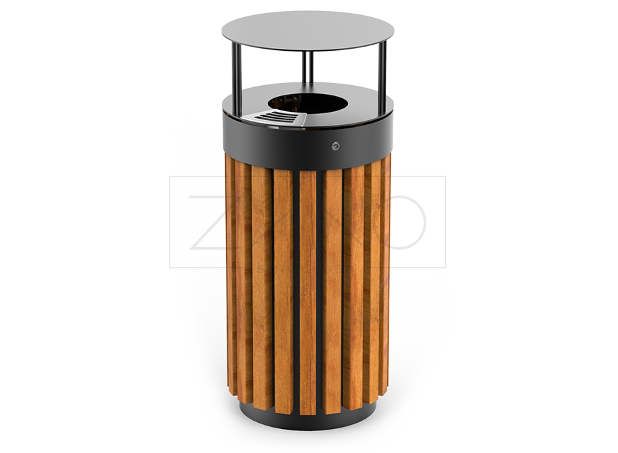 Tubus litter bin with ashtray 03.053.8