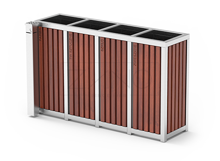 Altus recycling bins with ashtray 15.452.3