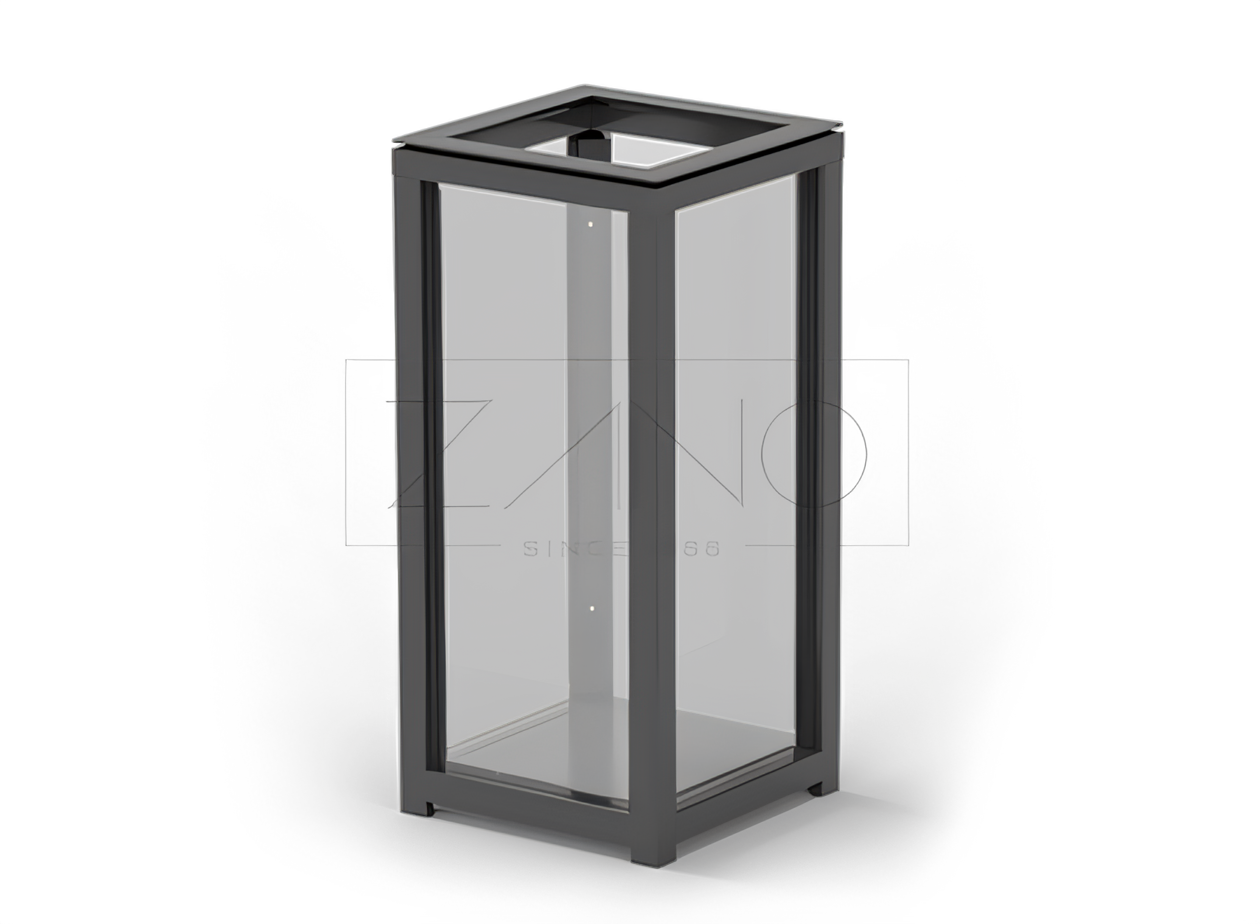 Anti-terrorist Safety Transparent Dustbin 03.052.4