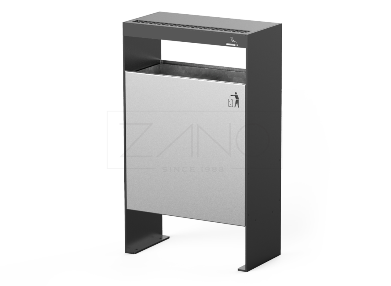 Litter bin with ashtray Simple 03.261.1
