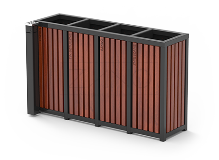 Altus recycling bins with ashtray 15.452.3