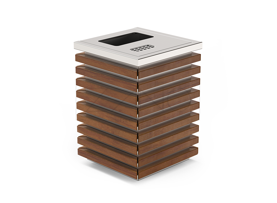 Block Litter Bin with ashtray 03.056