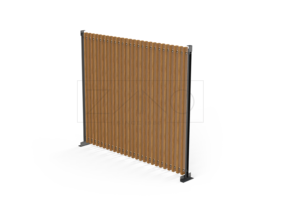 Pergola - ściana z drewnianymi deskami 3 m 22.201.1