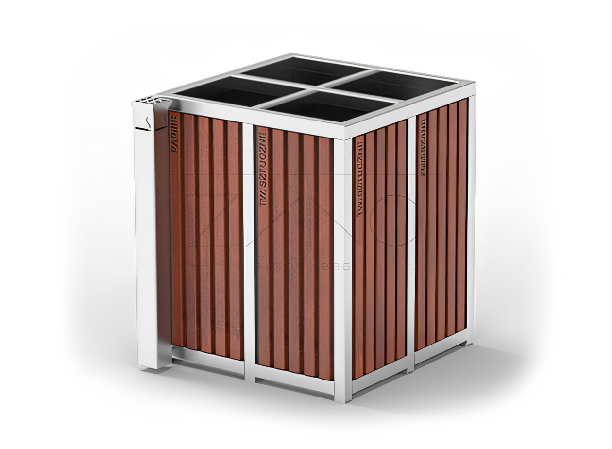 Poubelle de recyclage Altus avec le cendrier 15.652.3