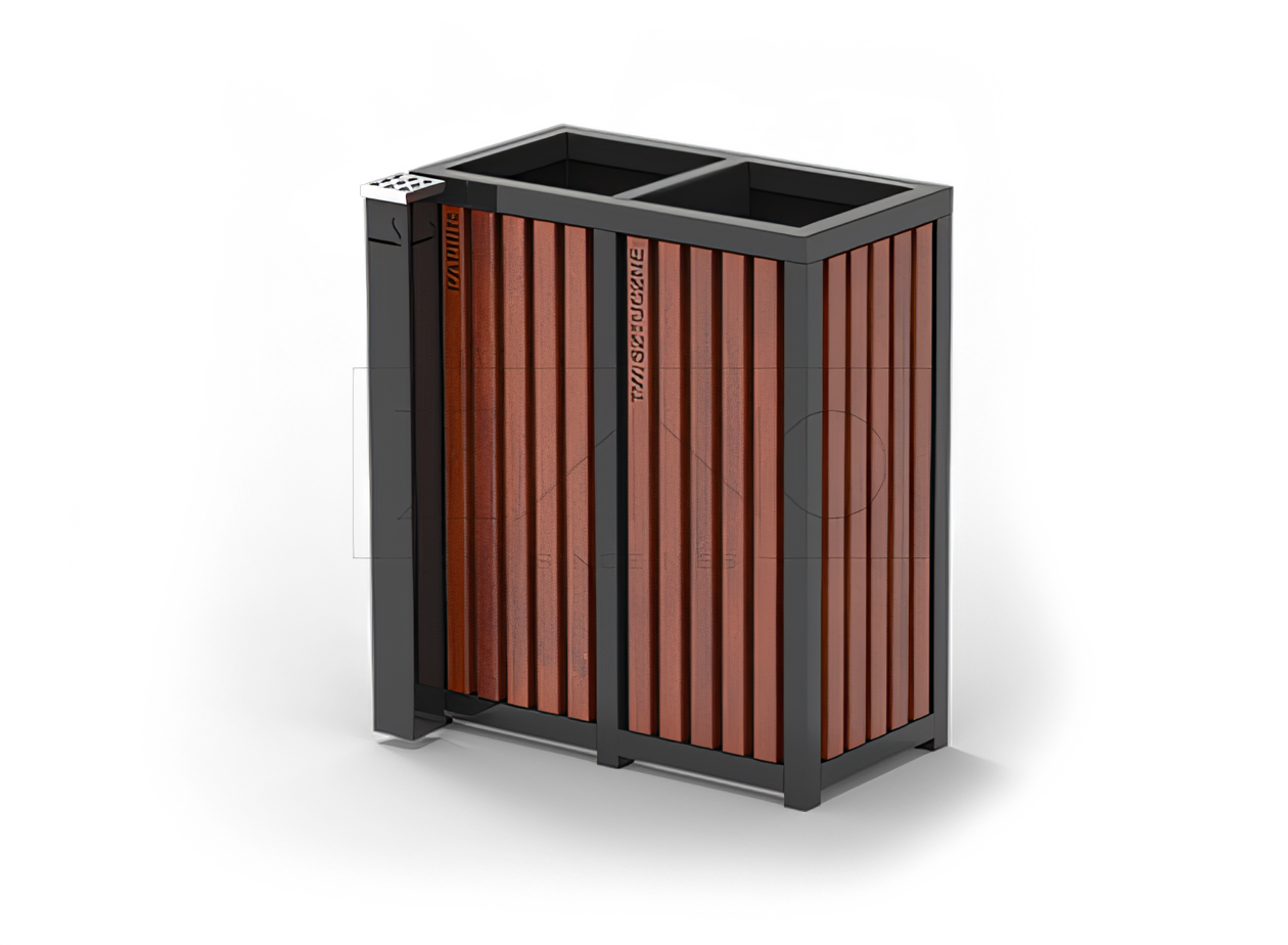 Poubelle de recyclage Altus avec le cendrier 15.252.3